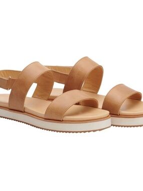 Nisolo Women’s Leather Platform Sandal Almond size 11